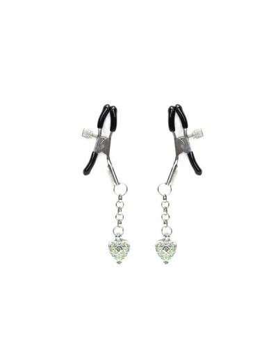 Затискачі для сосків Liebe Seele Glow-in-dark Nipple Clamps Green - Фото №1