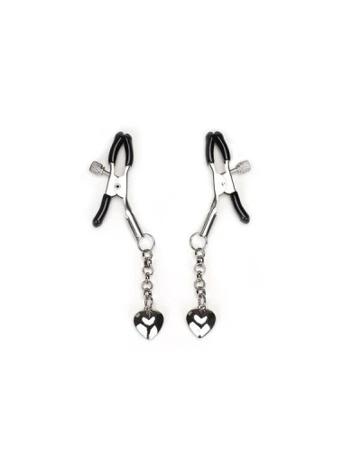 Затискачі для сосків Liebe Seele Solid Heart Nipple Clamps Silver - Фото №1