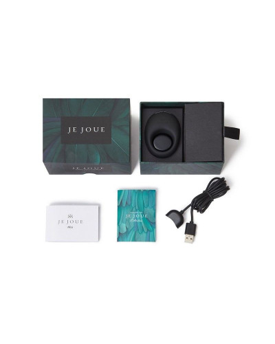 Премиум эрекционное кольцо Je Joue - Mio Black с глубокой вибрацией, эластичное, магнитная зарядка - Фото №3