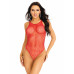 Боді-сітка Leg Avenue Net snap crotch tank bodysuit Red, One Size - Фото №1
