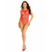 Боді-сітка Leg Avenue Net snap crotch tank bodysuit Red, One Size - Фото №5