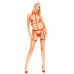 Портупея с чокером и гартеры Leg Avenue 2PC Vegan Leather Nurse Harness Teddy and Headband Red L - Фото №4
