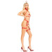 Портупея с чокером и гартеры Leg Avenue 2PC Vegan Leather Nurse Harness Teddy and Headband Red L - Фото №9