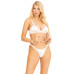 Перлинний комплект: ліф, трусики і наручники Leg Avenue Faux Pearl Open Cup Bra, String and Cuffs - Фото №3