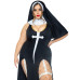 Костюм монашки-грешницы Leg Avenue Sultry Sinner 1X-2X, платье, головной убор, воротник - Фото №1