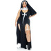 Костюм монашки-грешницы Leg Avenue Sultry Sinner 1X-2X, платье, головной убор, воротник - Фото №5
