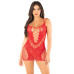 Платье Leg Avenue Lace and Net Mini Dress with Dual Strap One Size, Red - Фото №5