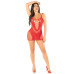 Платье Leg Avenue Lace and Net Mini Dress with Dual Strap One Size, Red - Фото №6