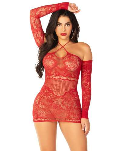 Платье Leg Avenue Seamless Off The Shoulder Mini Dress One Size, Red - Фото №1