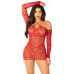 Платье Leg Avenue Seamless Off The Shoulder Mini Dress One Size, Red - Фото №1