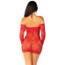 Платье Leg Avenue Seamless Off The Shoulder Mini Dress One Size, Red - Фото №3