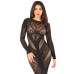 Сукня Leg Avenue Lace and Net Bodycon Gown One Size, Black - Фото №1