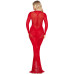 Сукня Leg Avenue Lace and Net Bodycon Gown One Size, Red - Фото №3