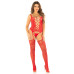 Комплект Leg Avenue Cami Garter with Stockings and String One Size, Red - Фото №4