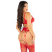 Комплект Leg Avenue Bra Top, String and Garter Belt Stockings One Size, Red - Фото №2