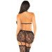 Комплект Leg Avenue Bra Top, Garter Skirt and Stockings One Size, Black - Фото №2