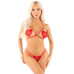 Комплект Leg Avenue Open Cup Bra and Pearl String One Size, Red - Фото №2