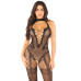 Бодістокінг Leg Avenue Crotchless Bodystocking with Heart One Size, Black - Фото №1