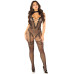 Бодістокінг Leg Avenue Crotchless Bodystocking with Heart One Size, Black - Фото №5