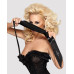 Атласна пов’язка маска Obsessive Blindfold black One size, чорна (м'ята упаковка!!!) - Фото №1