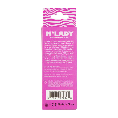Вібромасажер M’Lady Mini Vibrating Wand Pink