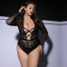 Боді JSY P61139 Black Plus Size - Фото №2
