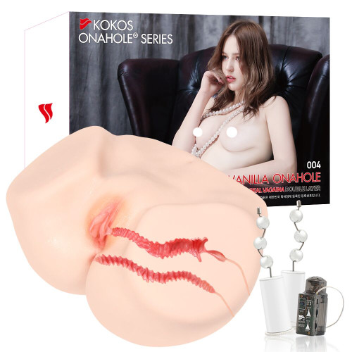 Мастурбатор Kokos 004 Vailla ONAHOLE Real Vagina 2WayPlus з вібрацією та масажем