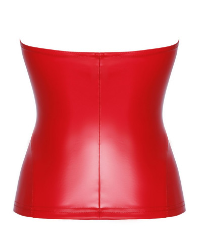 Корсет Noir Handmade F355 Red powerwetlook corset - S - Фото №5