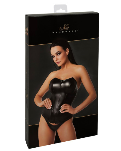 Корсет Noir Handmade F334 Powerwetlook corset - L - Фото №8
