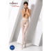Эротические колготки-бодистокинг Passion S010 white, с доступом, геометрический рисунок - Фото №2