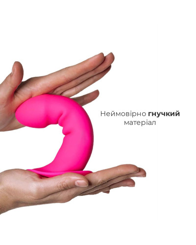 Дилдо с присоской Adrien Lastic Hitsens 2 Pink, отлично для страпона, макс. диам. 4см, длина 16,7см - Фото №3