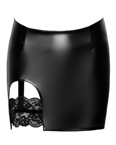 Спідниця Noir Handmade F345 Powerwetlook skirt with garter - 3XL - Фото №5