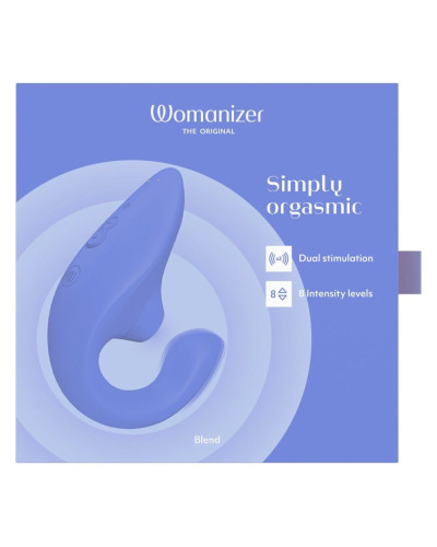 Вакуумний кліторальний стимулятор Womanizer Blend Vibrant Blue - Фото №7