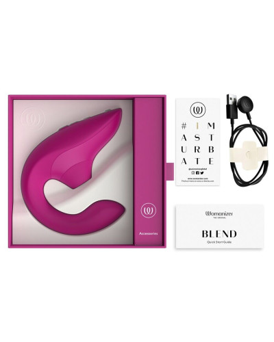 Вакуумний кліторальний стимулятор Womanizer Blend Vibrant Pink - Фото №6