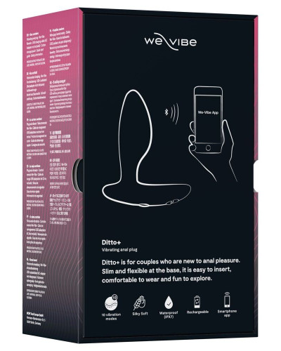 Анальна смарт-вібропробка We-Vibe Ditto+ Satin Black з пультом ДК - Фото №11
