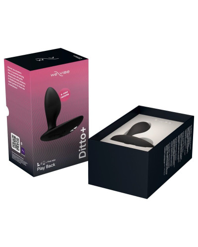 Анальна смарт-вібропробка We-Vibe Ditto+ Satin Black з пультом ДК - Фото №9