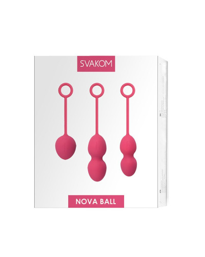 Набір вагінальних кульок зі зміщеним центром ваги Svakom Nova Plum Red (м'ята упаковка!!!) - Фото №7
