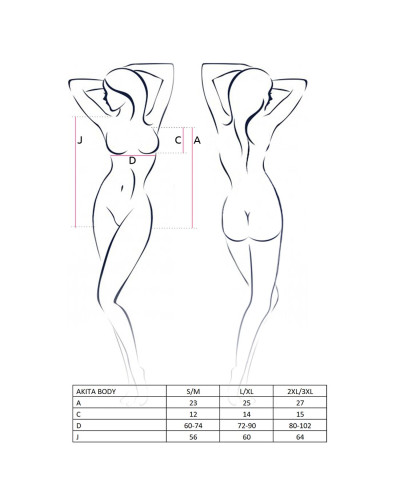 Боді з високим вирізом стегна Passion Exclusive AKITA BODY L/XL, red - Фото №7