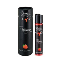 Масажна олія Plaisirs Secrets Strawberry (59 мл) з афродизіаками, їстівна, подарункове паковання