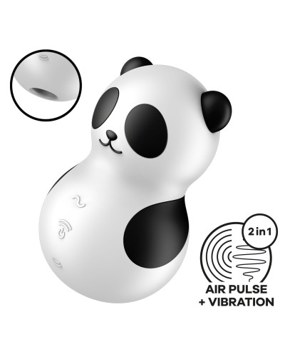 Вакуумный стимулятор с вибрацией Satisfyer Pocket Panda - Фото №1