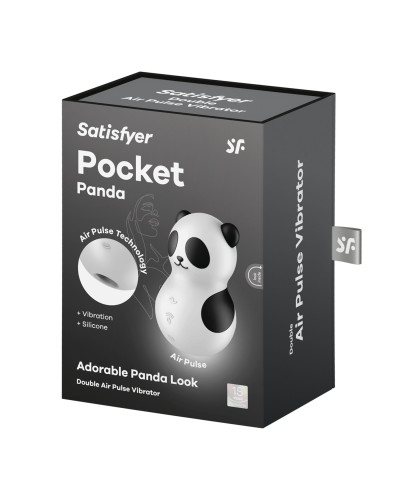 Вакуумный стимулятор с вибрацией Satisfyer Pocket Panda - Фото №7
