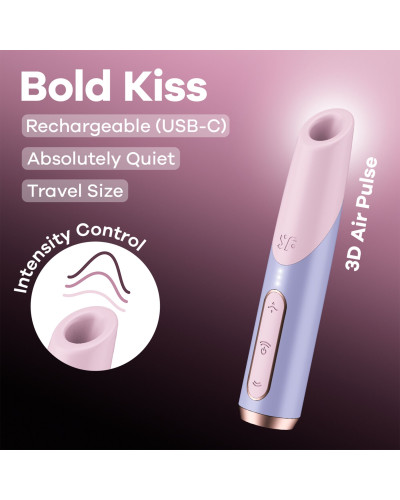 Вакуумный стимулятор Satisfyer Bold Kiss Violet - Фото №6
