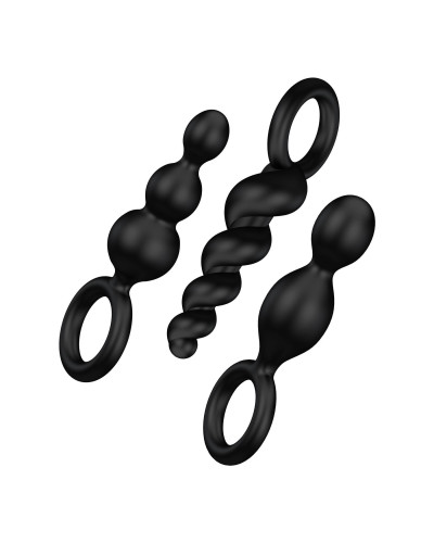 Набор анальных игрушек Satisfyer Plugs black (set of 3) - Booty Call (м'ята упаковка!!!) - Фото №1