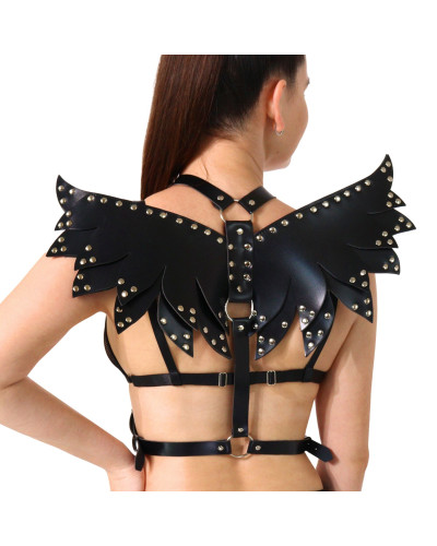 Жіноча портупея Art of Sex - Wings чорна XS-M, екошкіра - Фото №3