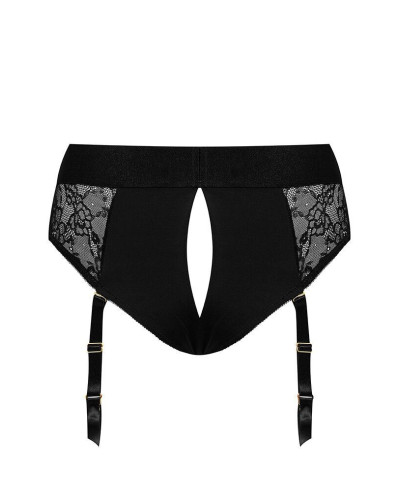 Мереживні трусики для страпона з підв’язками для панчіх Strap-On-Me DIVA HARNESS - XS - Фото №4
