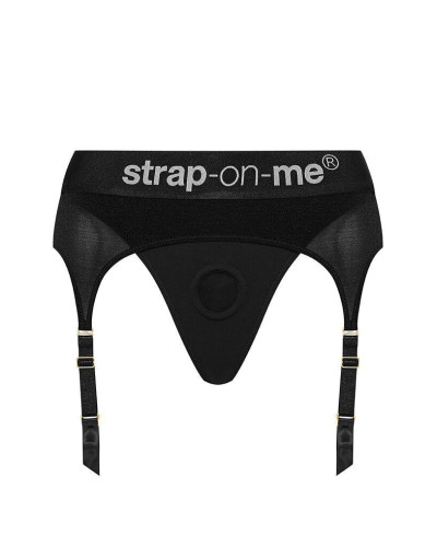 Трусики для страпона з підв’язками для панчіх Strap-On-Me REBEL HARNESS - XS - Фото №3