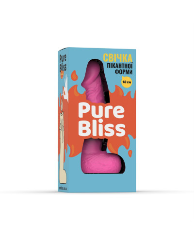 Свічка у вигляді члена Pure Bliss BIG Pink 18 см - Фото №6