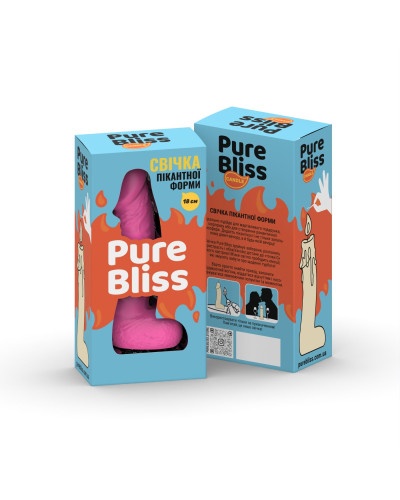 Свічка у вигляді члена Pure Bliss BIG Pink 18 см - Фото №7