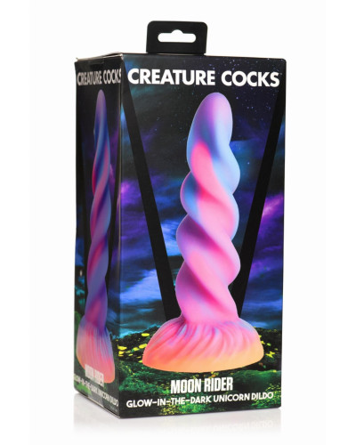 Фентезійний фалоімітатор Creature Cocks Glow-in-the-Dark Unicorn Dildo - Фото №7