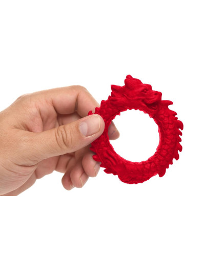Ерекційне кільце Creature Cocks Rise of the Dragon Silicone Penis Ring - Red - Фото №5